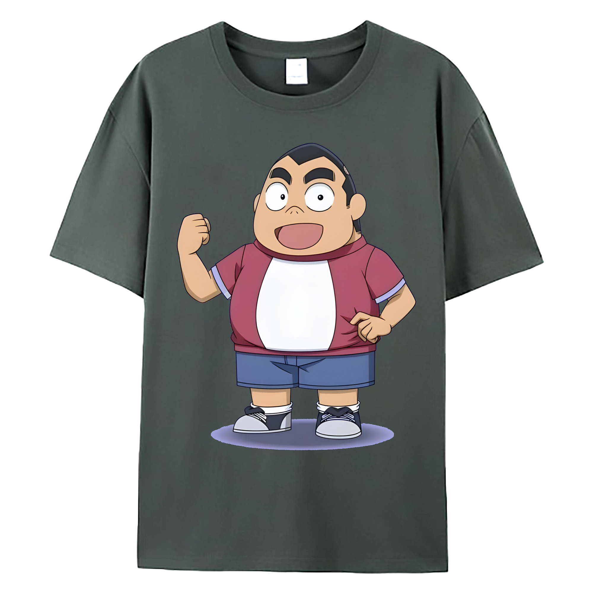 （画像用） 名探偵コナン 小嶋 元太 こじま げんた Detective Conan Kojima Genta 綿100％ メンズ半袖Tシャツ｜肌触りやわらか＆通気性